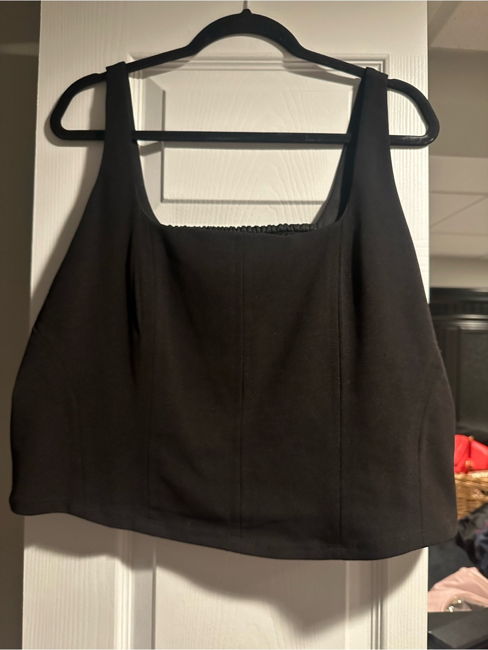 Maurices Black Square-Neck Crop Tank
